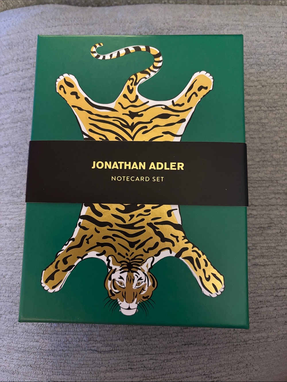 Jonathan Adler Green & Gold Tiger Notecard Set